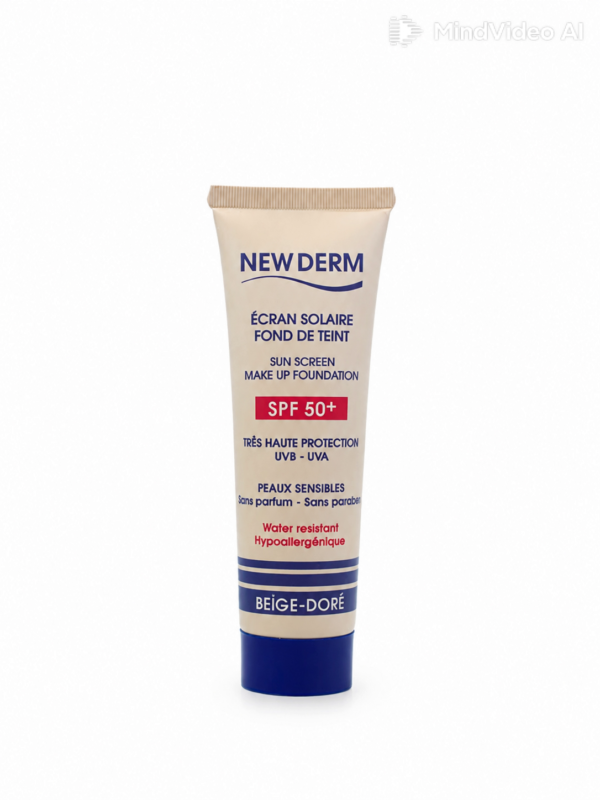 NEW DERM Crème solaire SPF50+ Beige Doré