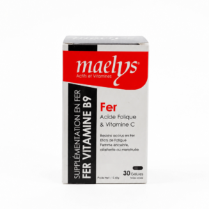 Maelys Fer Acide Folique et Vitamine C - 30 Gélules