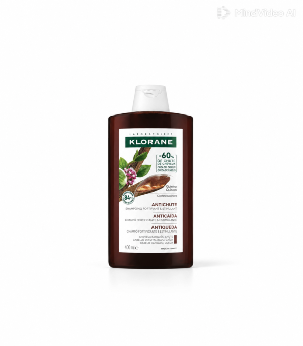 Klorane - Shampoing fortifiant à la Quinine & Edelweiss BIO - Chute de cheveux, cheveux fatigués 400 ml