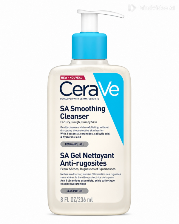 CeraVe SA Gel Nettoyant Anti-Rugosités | Peau Sèche Et Rugueuse | 473ml