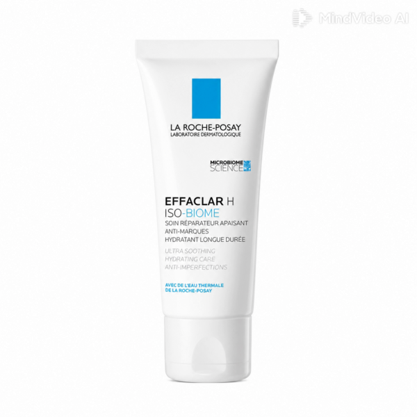 MindVideo_20260830172708_517 La-Roche-Posay EFFACLAR H ISO-BIOME soin réparateur apaisant anti-marques | Peau fragilisée par les traitements anti-acné | 40ml