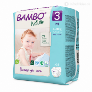 Bambo Nature 3, couches M / 4-8kg/52un