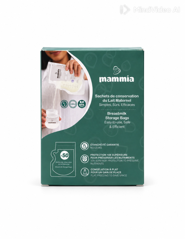 MAMMIA SACHETS DE CONSERVATION DU LAIT MATERNEL PACK DE 50