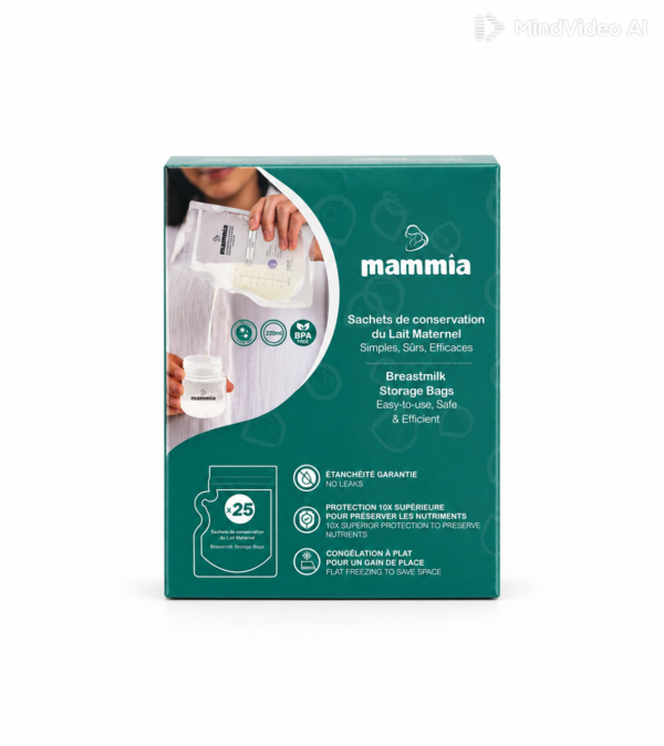 MAMMIA SACHETS DE CONSERVATION DU LAIT MATERNEL PACK DE 25